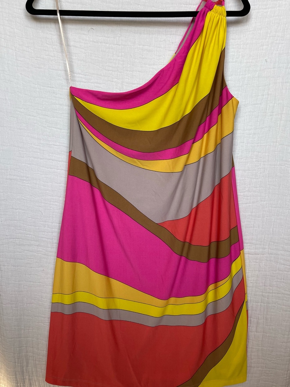 Trina Turk One-Shoulder Shift Dress - Women's Size Large (L)